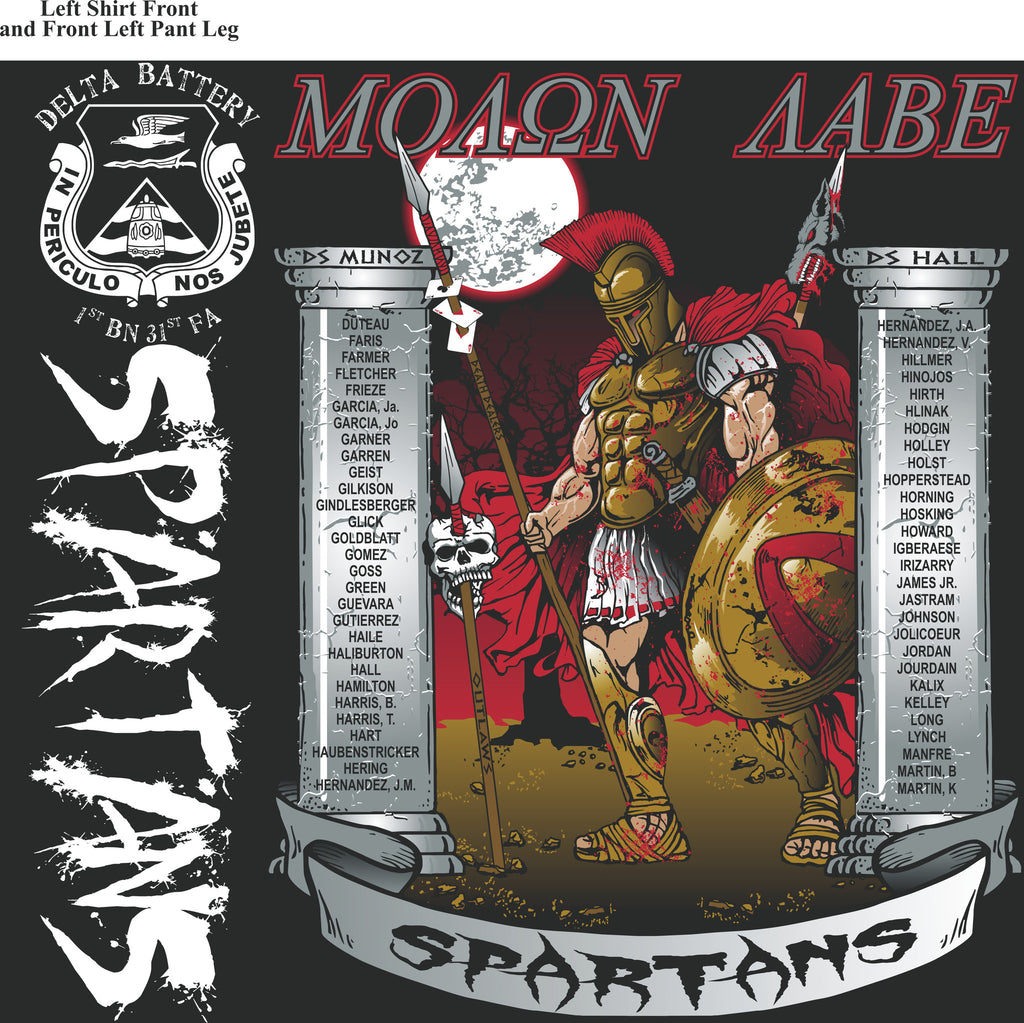 Platoon Shirts DELTA 1st 31st SPARTANS SEPT 2015