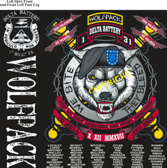 Platoon Shirts (2nd generation print) DELTA 1st 31st WOLFPACK OCT 2018