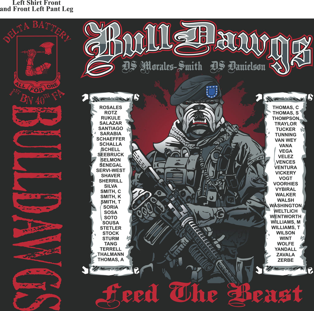 Platoon Shirts DELTA 1st 40th BULLDAWGS SEPT 2015