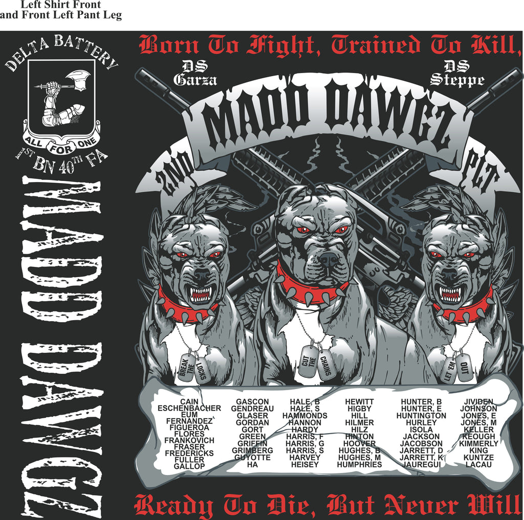Platoon Shirts DELTA 1st 40th MADDDAWGZ SEPT 2015