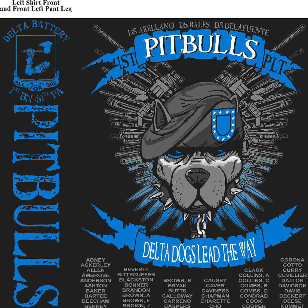 PLATOON SHIRTS (2nd generation print) DELTA 1st 40th PITBULLS MAR 2016