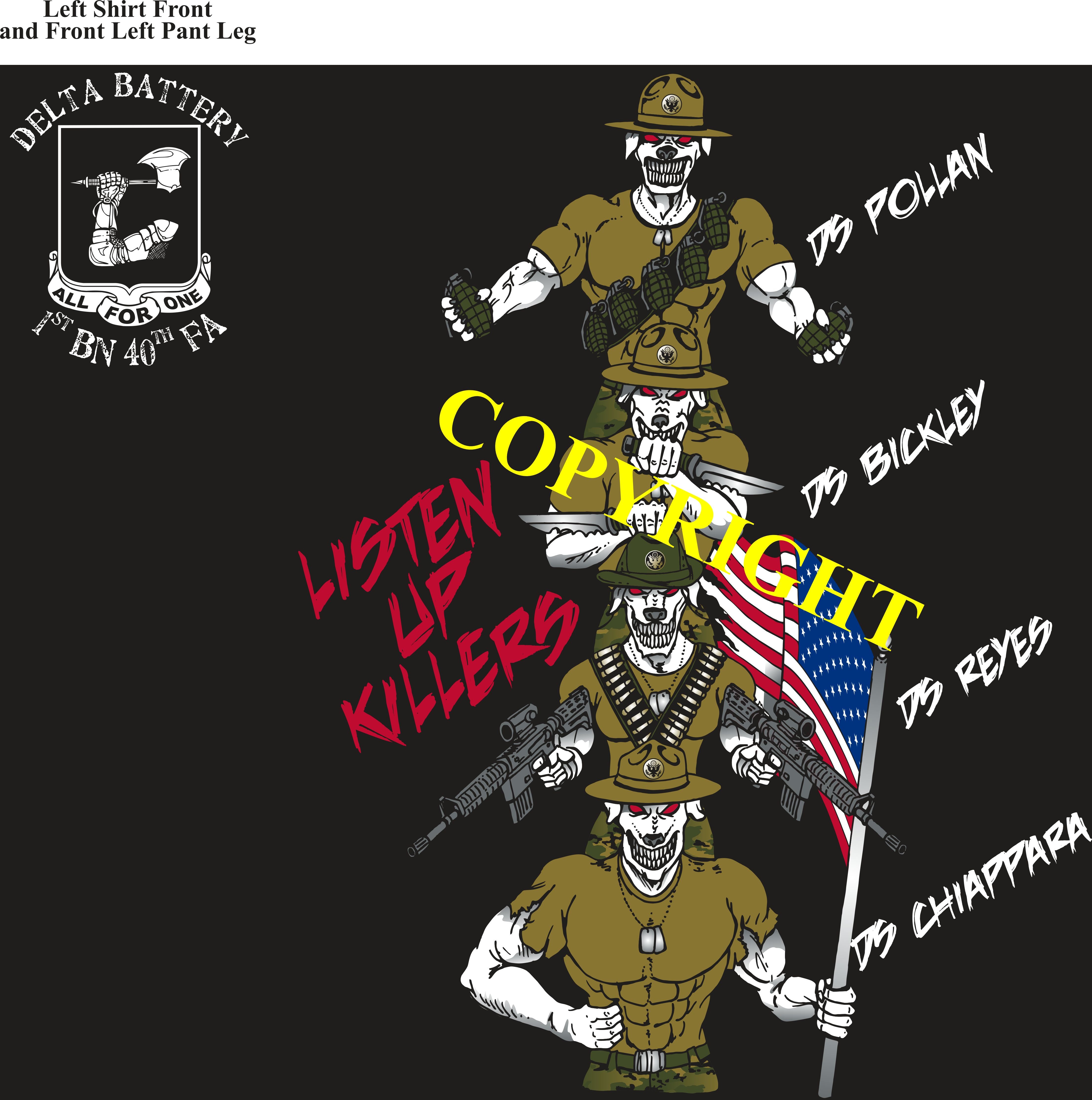 Platoon Shirts (2nd generation print) DELTA 1st 40th SPECIAL SHIRT FEB 2020