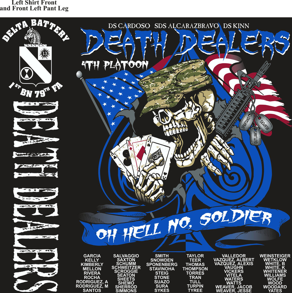 Platoon Shirts (2nd generation print) DELTA 1ST 79TH DEATH DEALERS AUG 2018