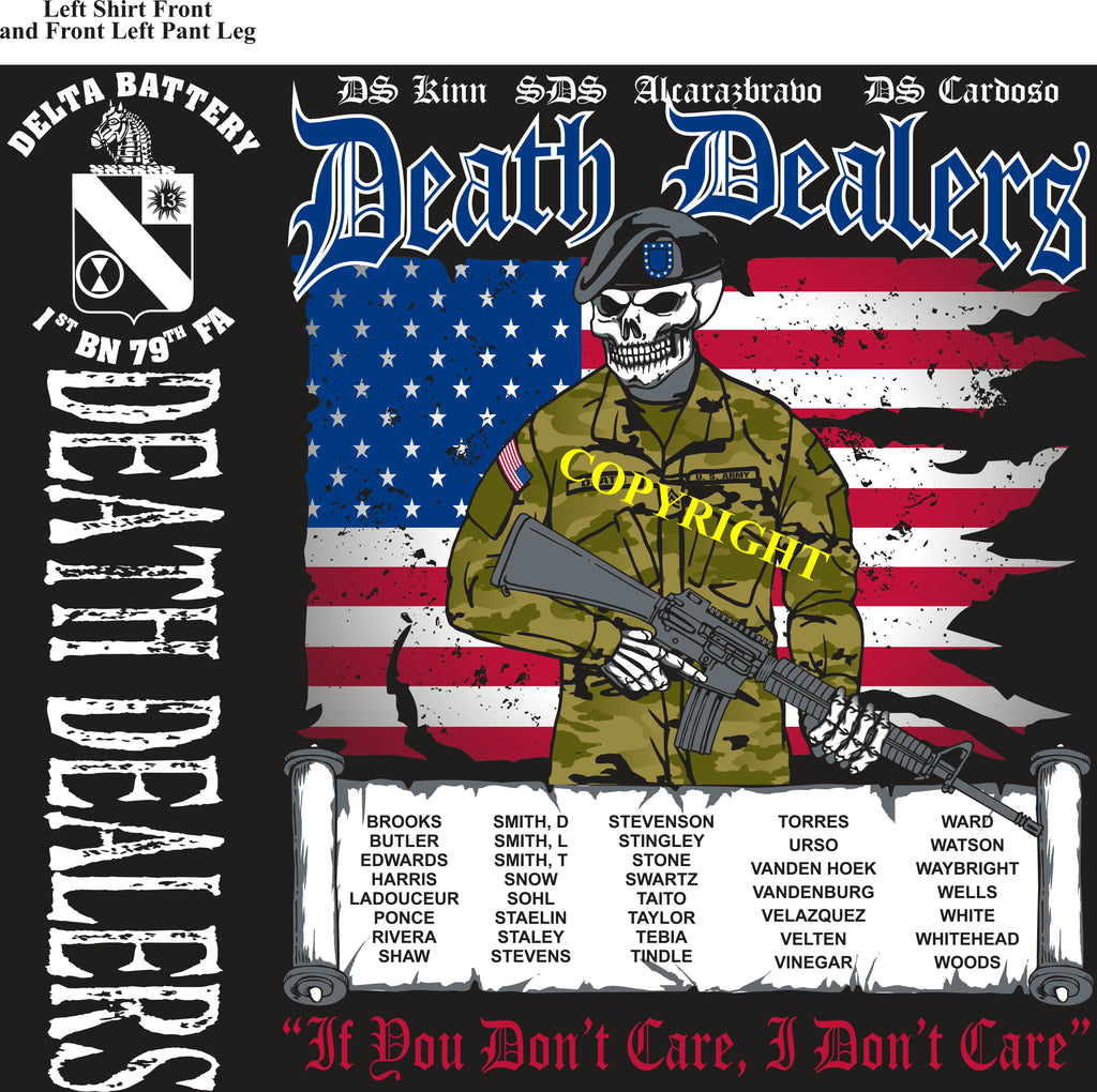 Platoon Shirts (2nd generation print) DELTA 1st 79th DEATH DEALERS FEB 2019