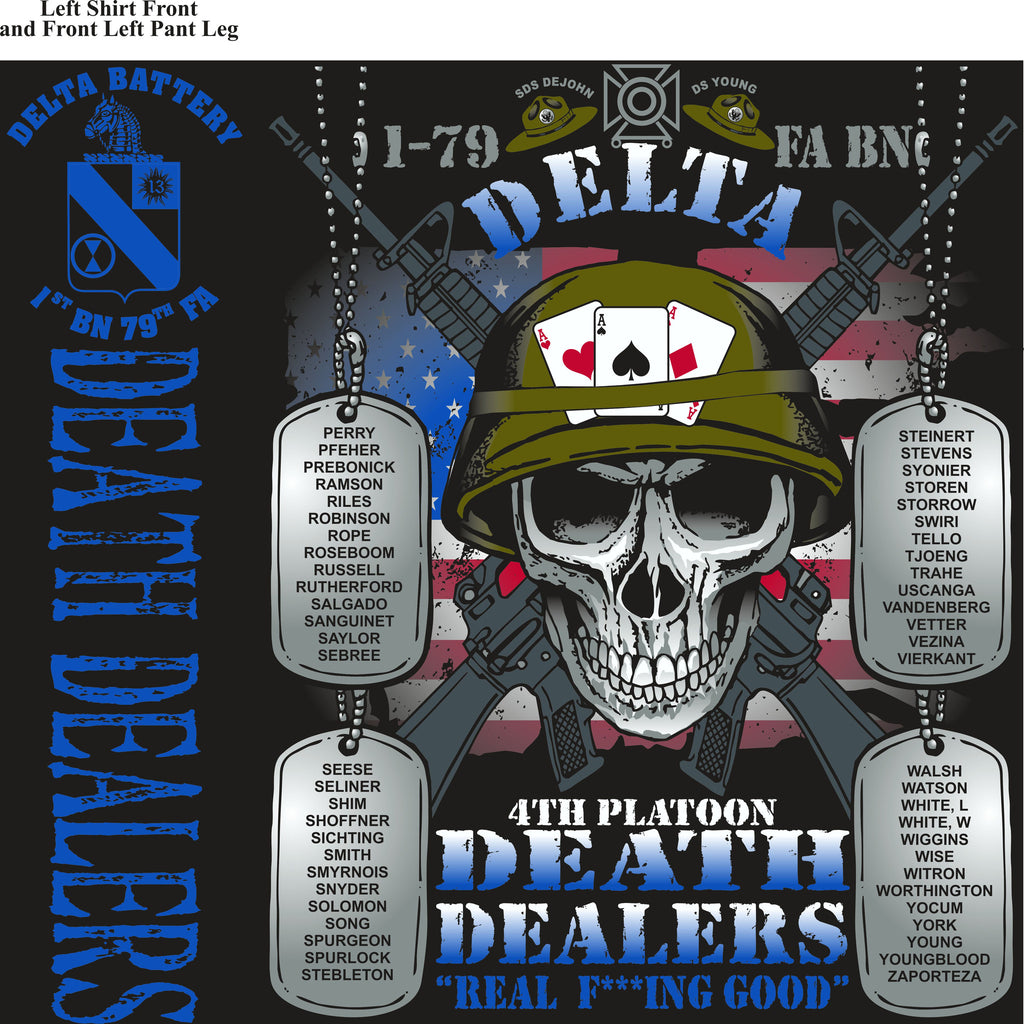 PLATOON SHIRTS (2nd generation print) DELTA 1st 79th DEATH DEALERS SEPT 2016