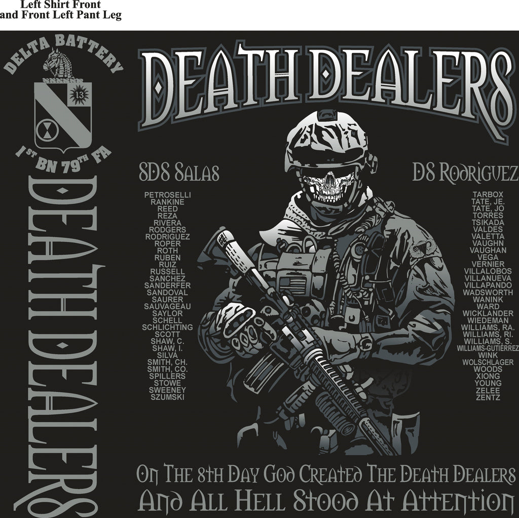 Platoon Shirts Delta 1st 79th DEATH DEALERS AUG 2015
