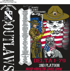 Platoon Shirts (2nd generation print) DELTA 1st 79th OUTLAWS OCT 2018