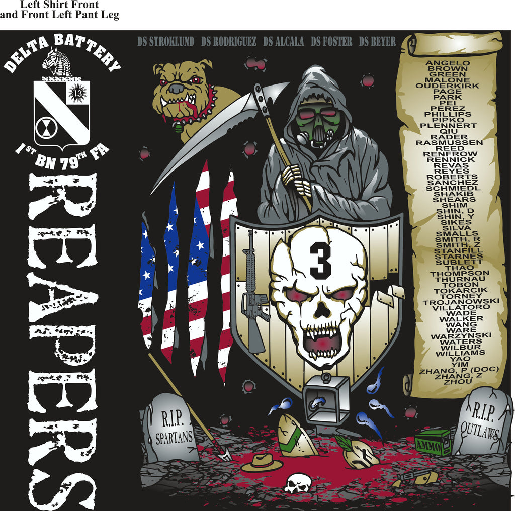 PLATOON SHIRTS (2nd generation print) Delta 1st 79th REAPERS JULY 2016