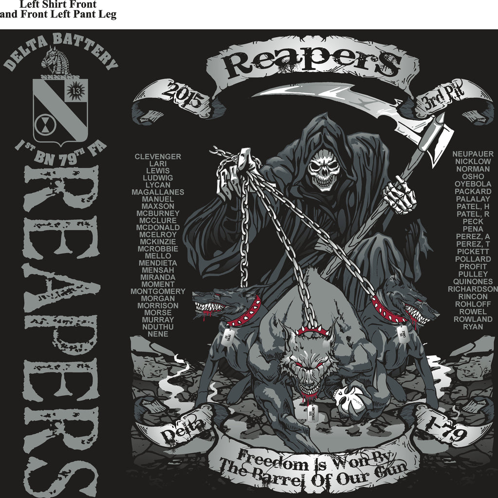 Platoon Shirts DELTA 1st 79th REAPERS MAY 2015
