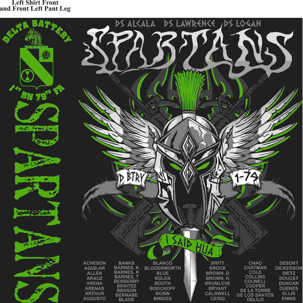 PLATOON SHIRTS (2nd generation print) DELTA 1st 79th SPARTANS APR 2016