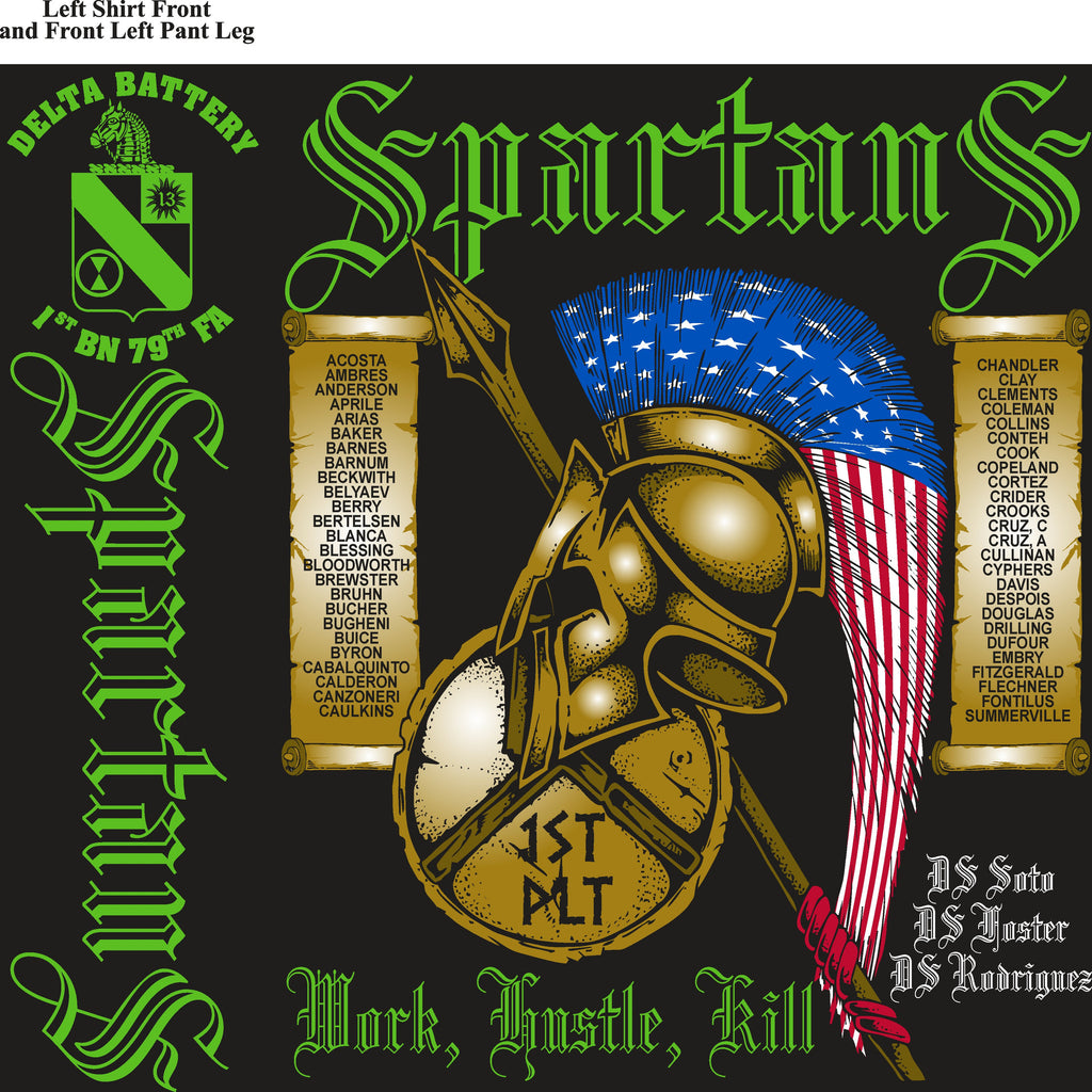 Platoon Shirts DELTA 1st 79th SPARTANS MAY 2015