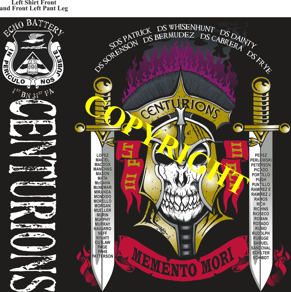 Platoon Shirts ECHO 1st 31st CENTURIONS AUG 2020