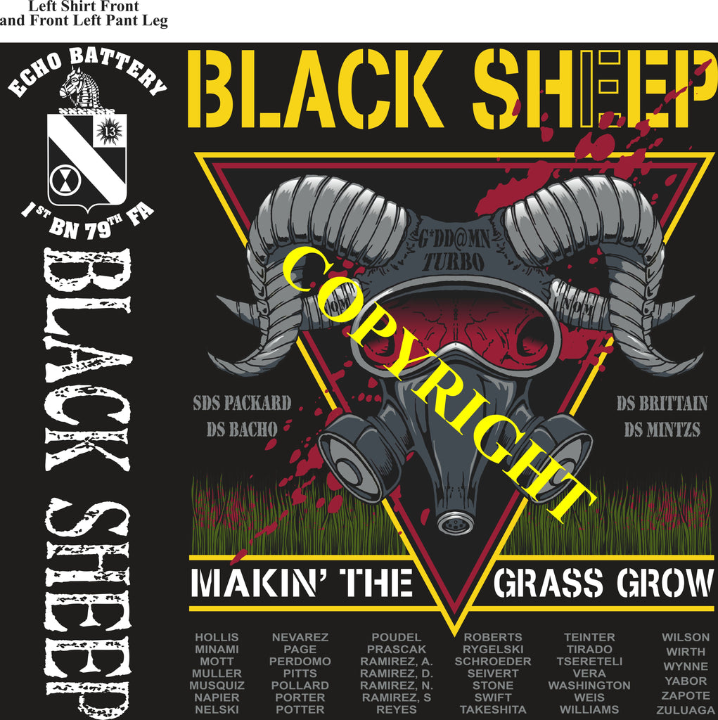 Platoon Items (2nd generation print) ECHO 1st 79th BLACK SHEEP 4th PLATOON APR 2023