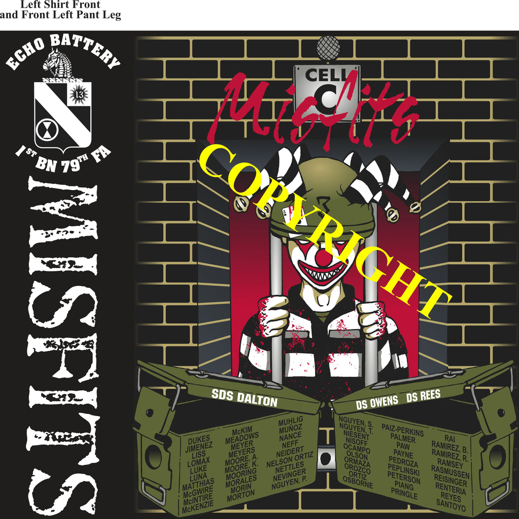 Platoon Shirts (2nd generation print) ECHO 1st 79th MISFITS AUG 2021
