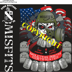Platoon Items (2nd generation print) ECHO 1st 79th MISFITS MAR 2022