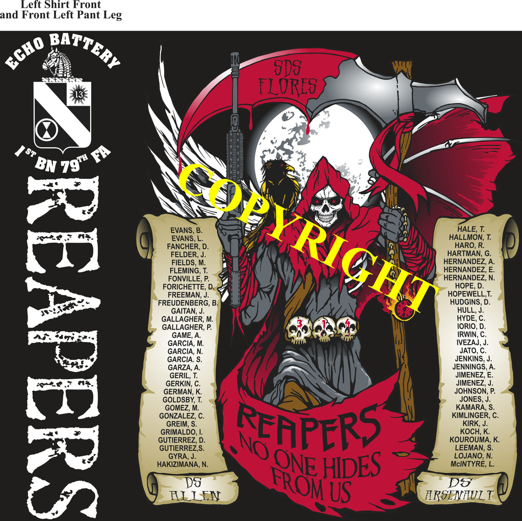 Platoon Shirts (2nd generation print) ECHO 1st 79th REAPERS OCT 2020
