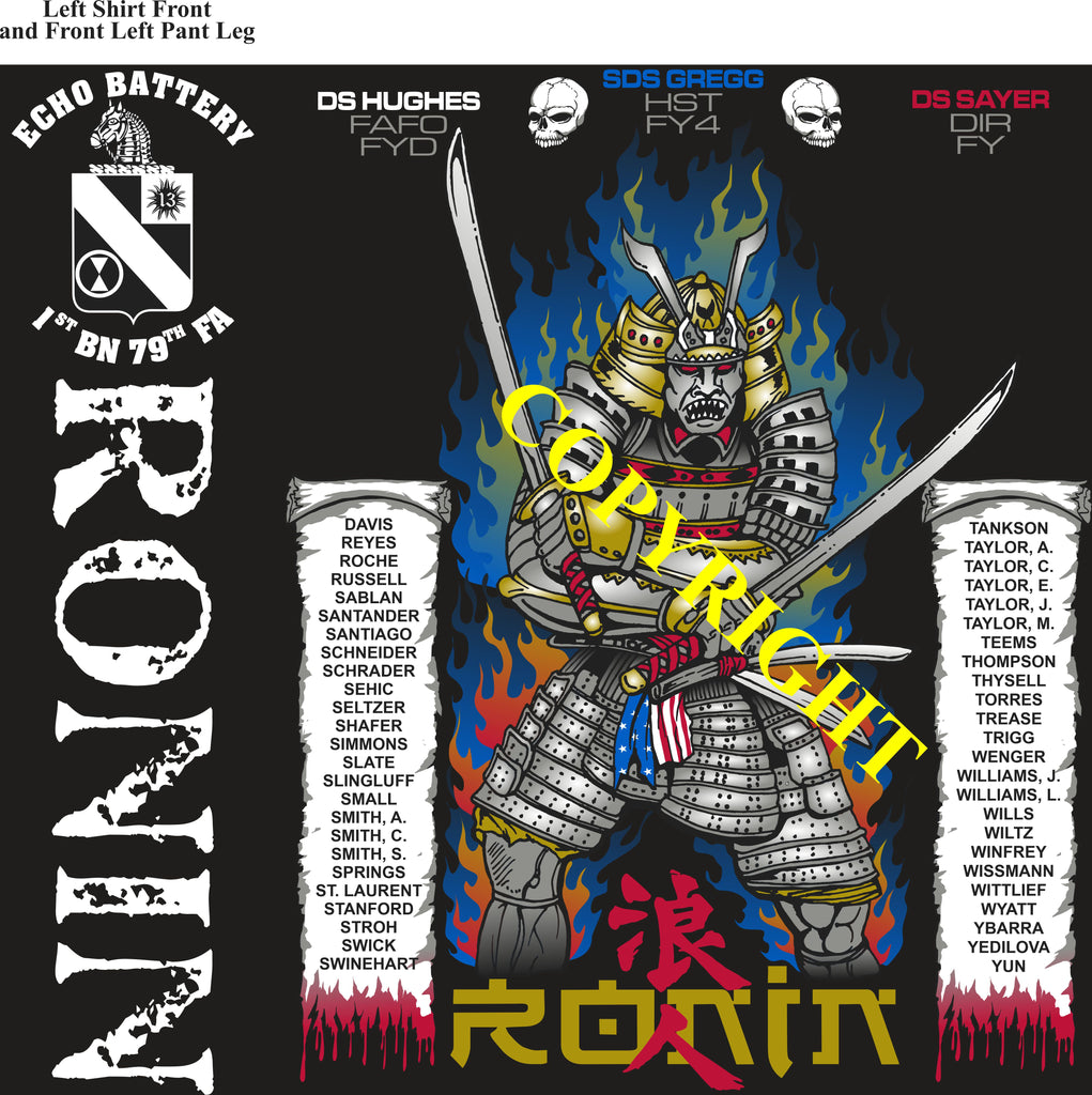 Platoon Items (2nd generation print) ECHO 1st 79th RONIN DEC 2022