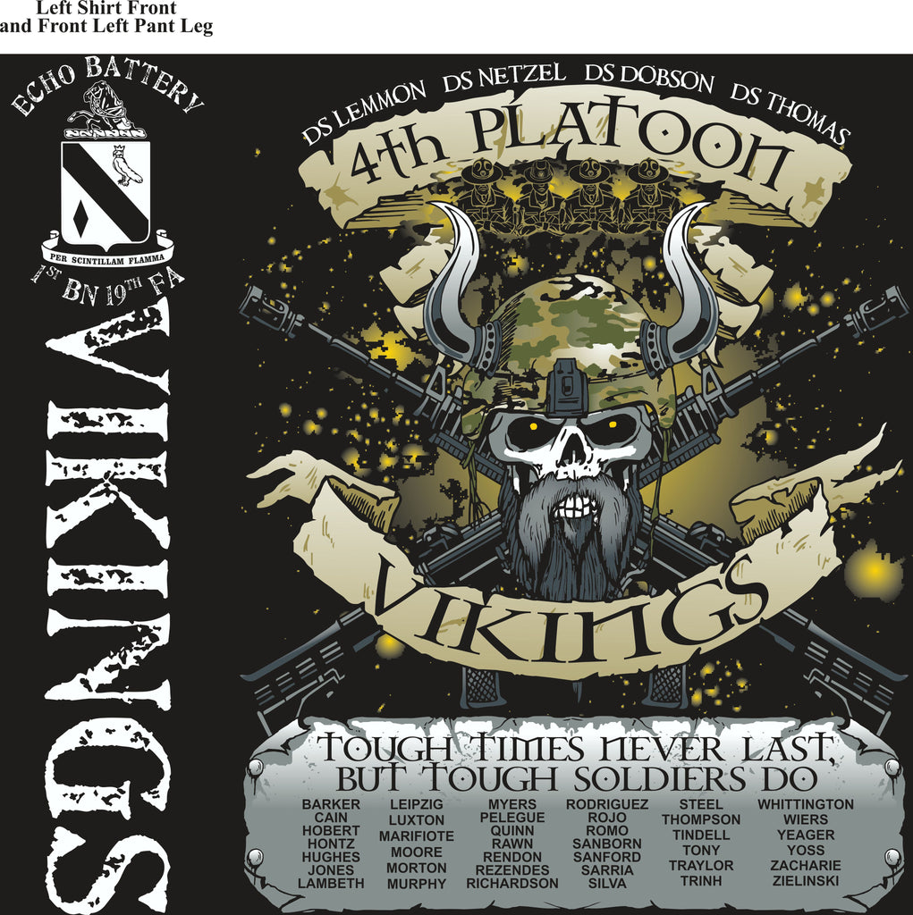 PLATOON SHIRTS (2nd generation print) ECHO 1st 19th VIKINGS JUNE 2017
