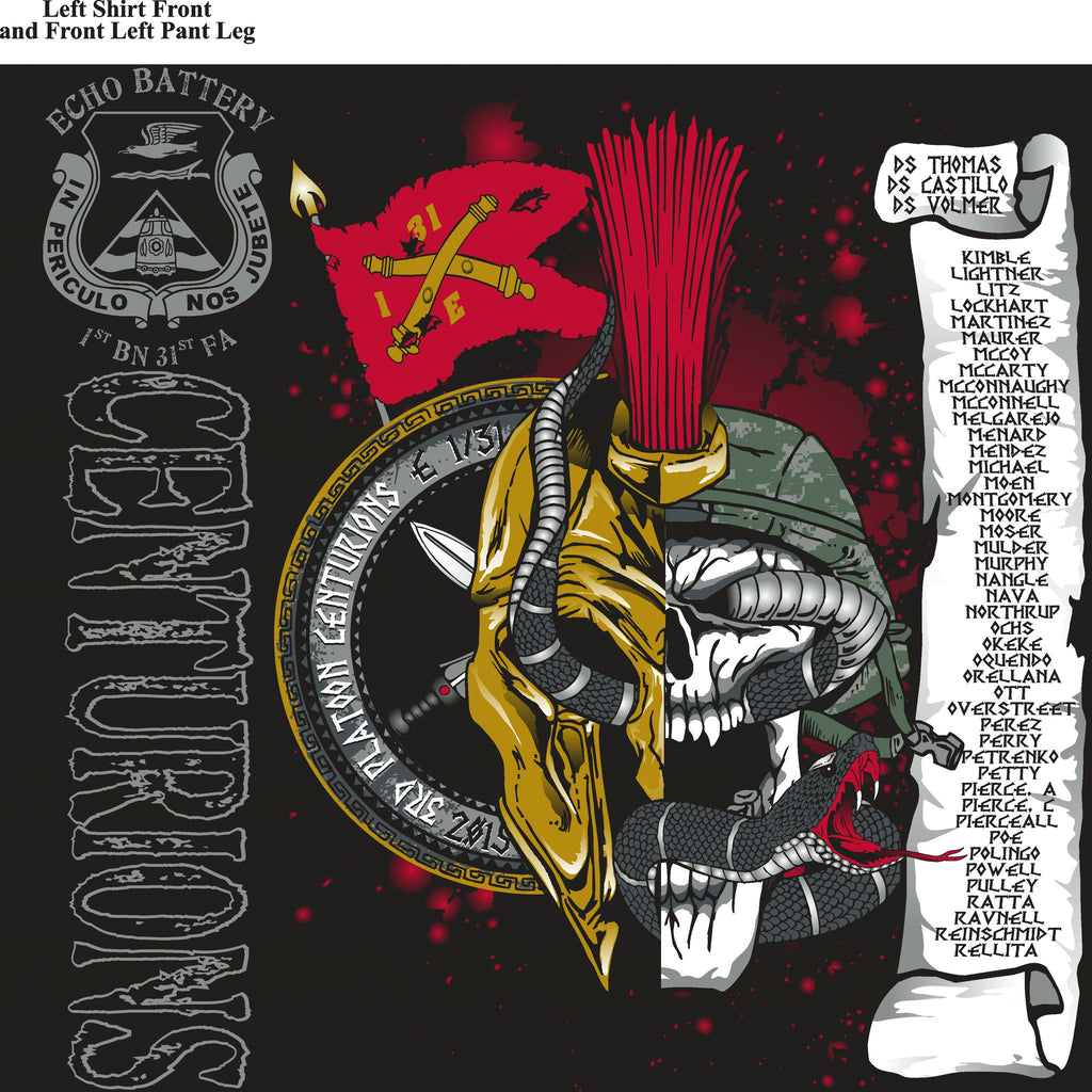Platoon Shirts ECHO 1st 31st CENTURIONS AUG 2015