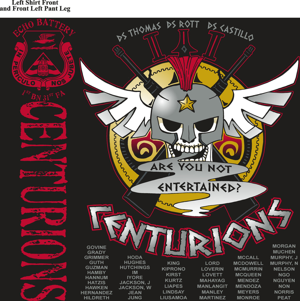 Platoon Shirts ECHO 1st 31st CENTURIONS MAY 2015