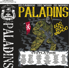 Platoon Shirts (2nd generation print) ECHO 1st 31st PALADINS AUG 2019