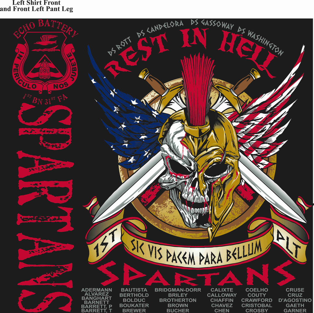 PLATOON SHIRTS ECHO 1st 31st SPARTANS NOV 2015
