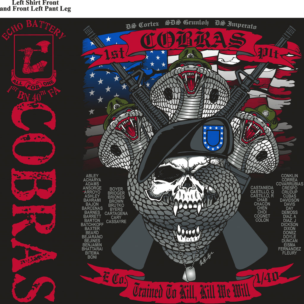 Platoon Shirts Echo 1st 40th COBRAS OCT 2015