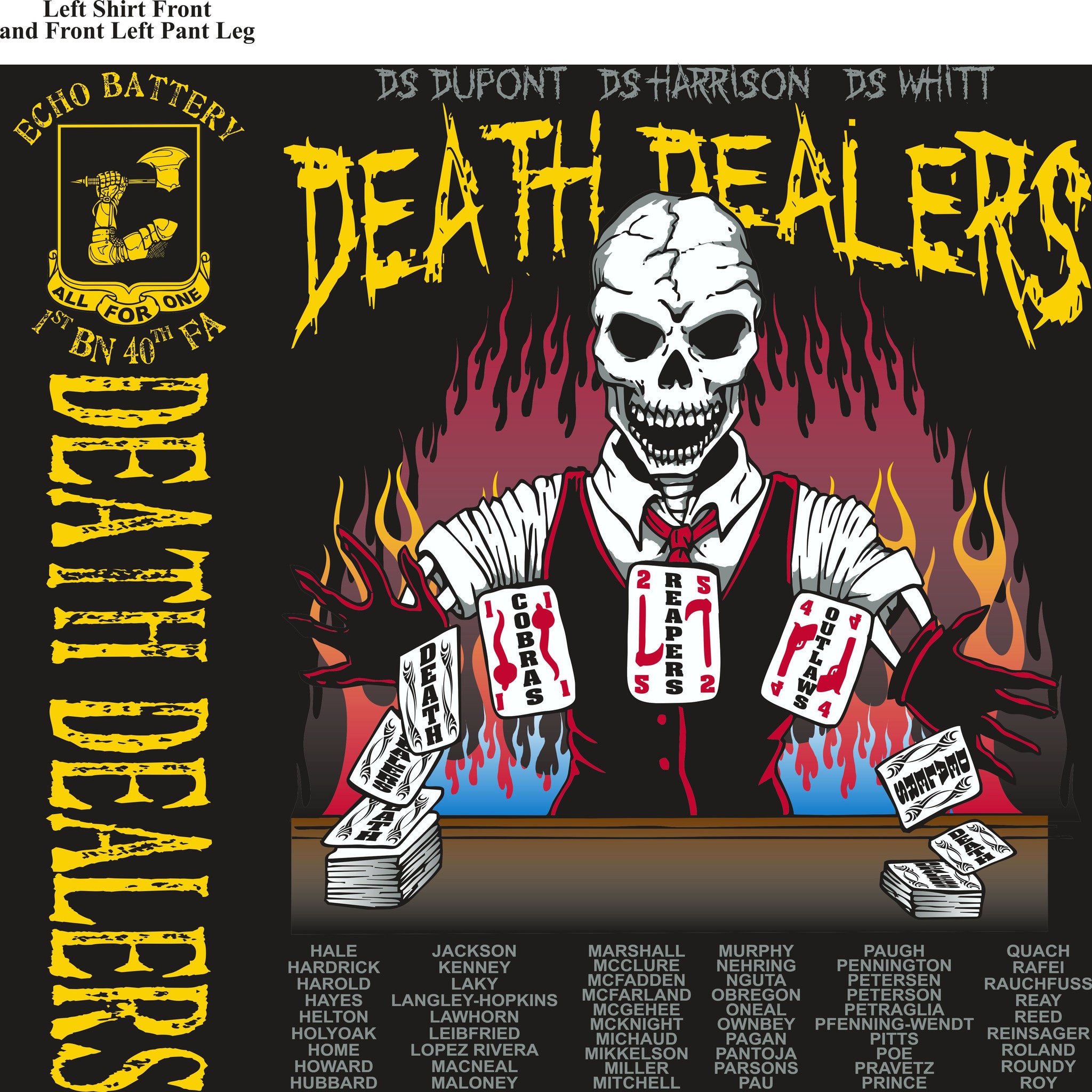 Platoon Shirts ECHO 1st 40th DEATH DEALERS APR 2015