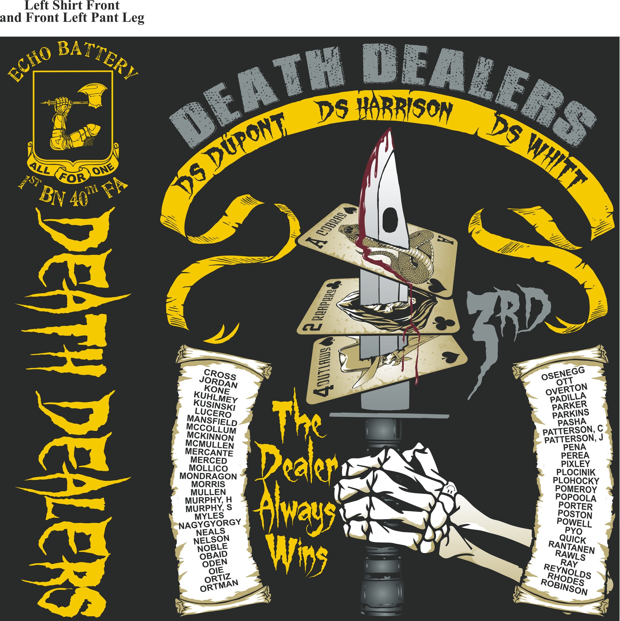 Platoon Shirts ECHO 1st 40th DEATH DEALERS JULY 2015