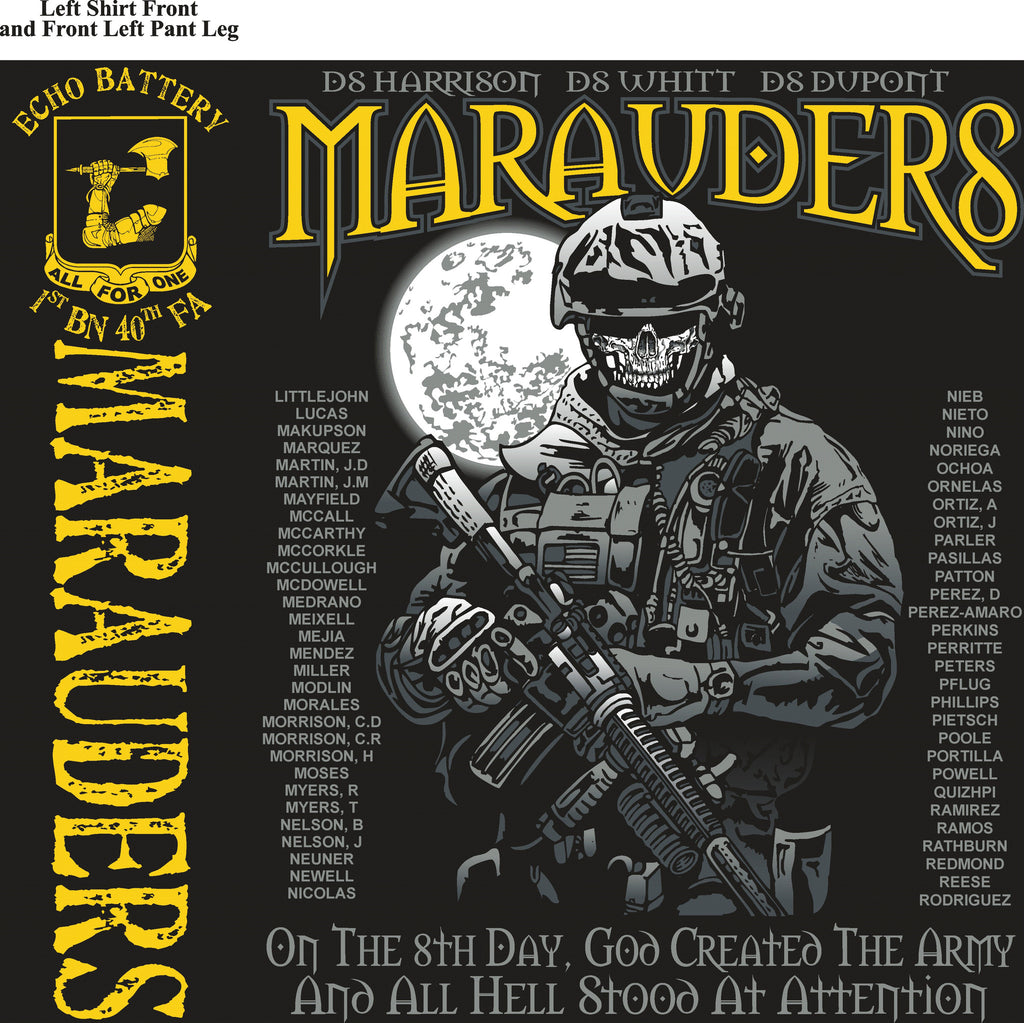 Platoon Shirts Echo 1st 40th MARAUDERS OCT 2015