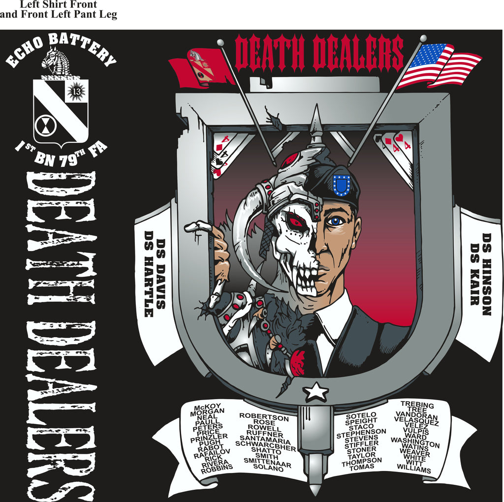 PLATOON SHIRTS (2nd generation print) ECHO 1st 79th DEATH DEALERS MAY 2017