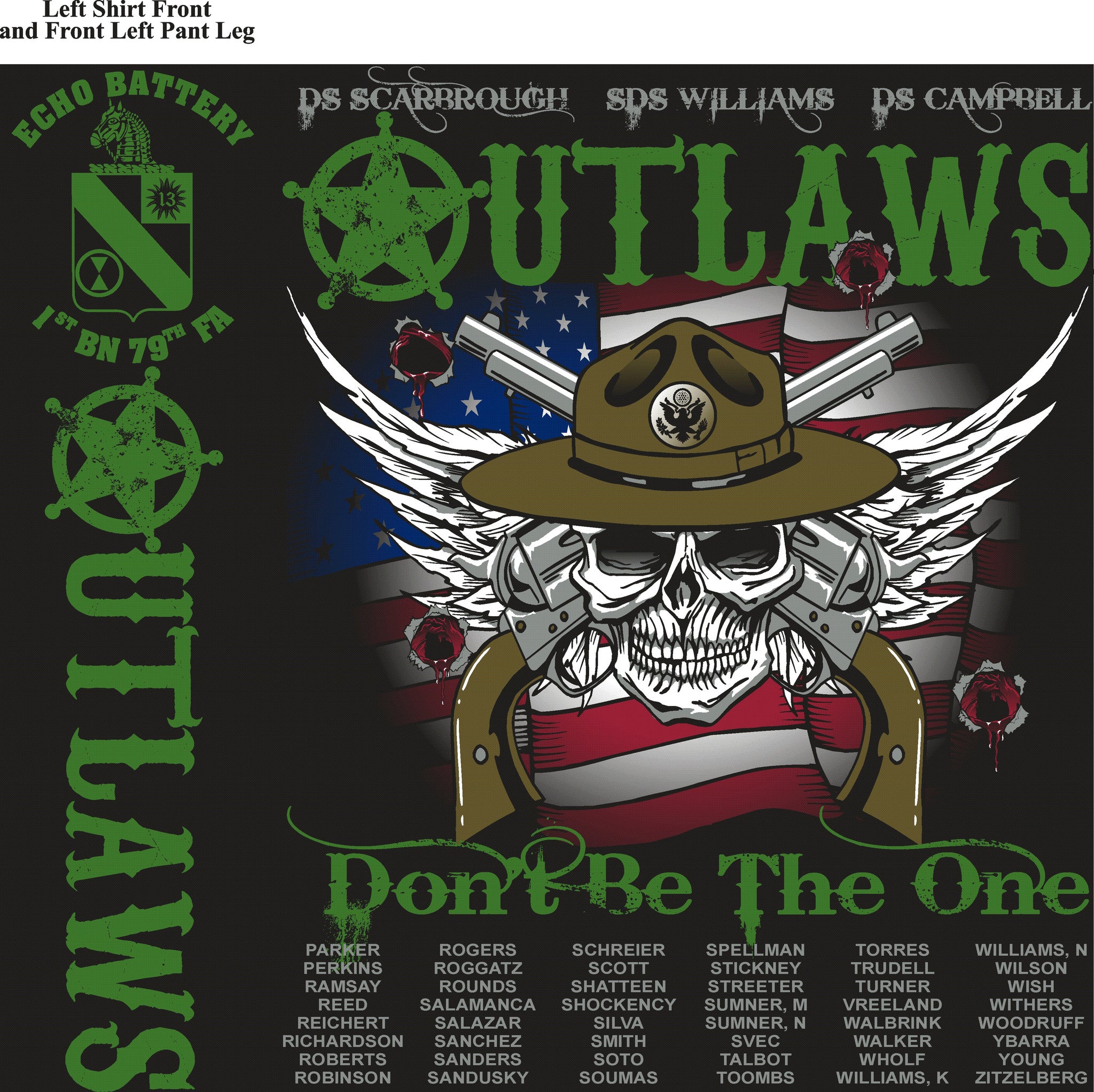 Platoon Shirts ECHO 1st 79th OUTLAWS JULY 2015