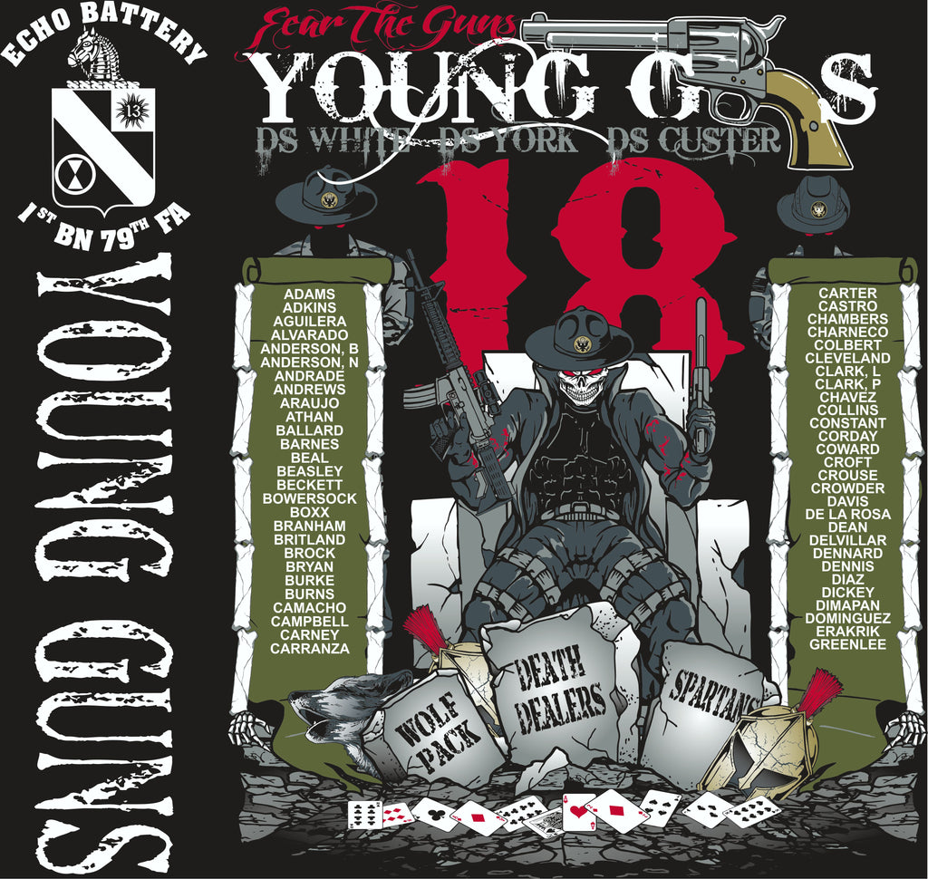 Platoon Shirts (2nd generation print) ECHO 1ST 79TH YOUNG GUNS FEB 2018