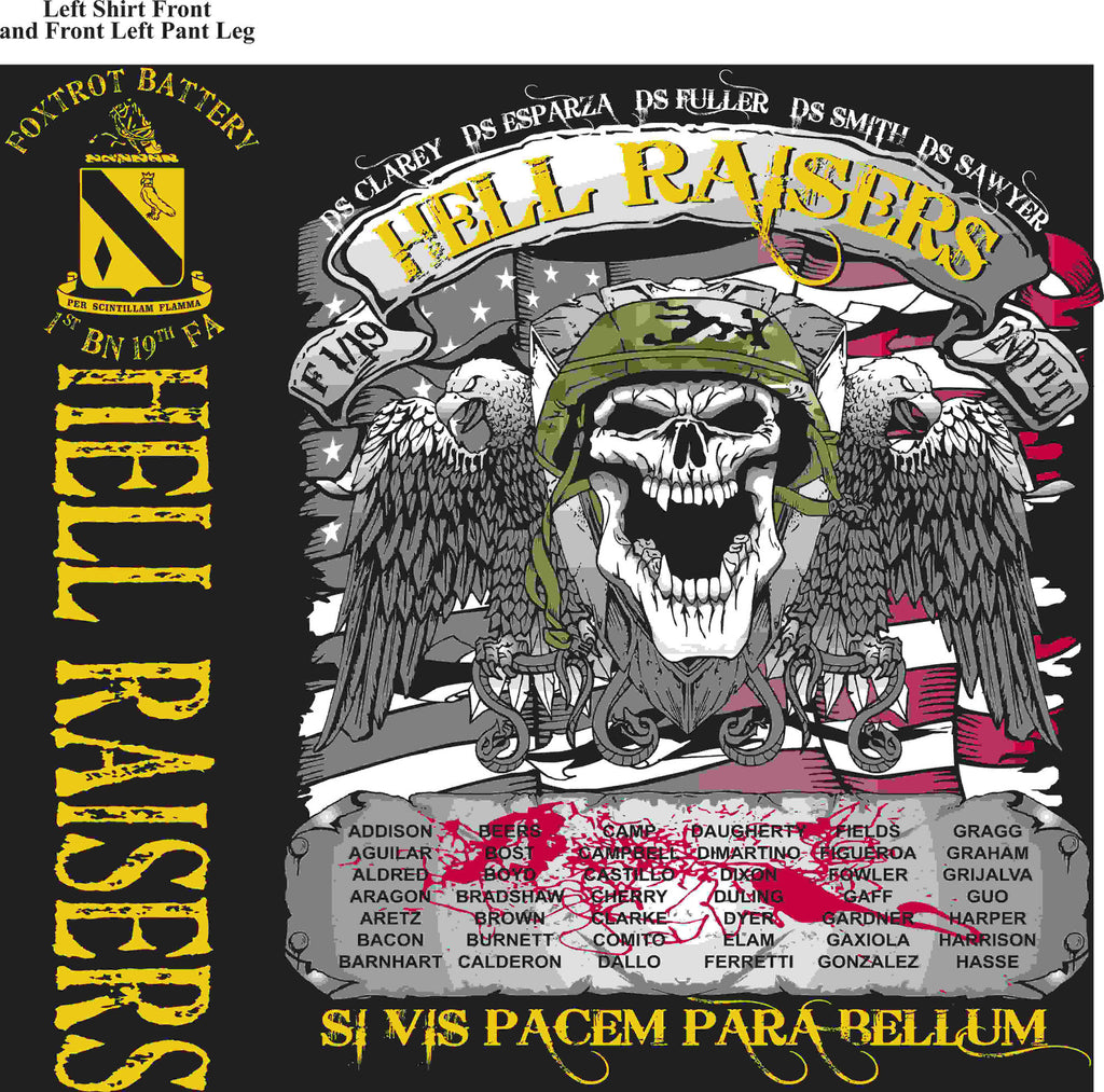 PLATOON SHIRTS (2nd generation print) FOX 1st 19TH HELLRAISERS MAY 2016