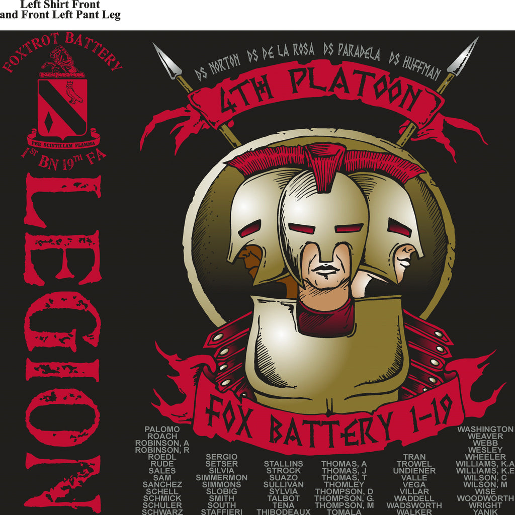 Platoon Shirts FOX 1st 19th LEGION AUG 2015