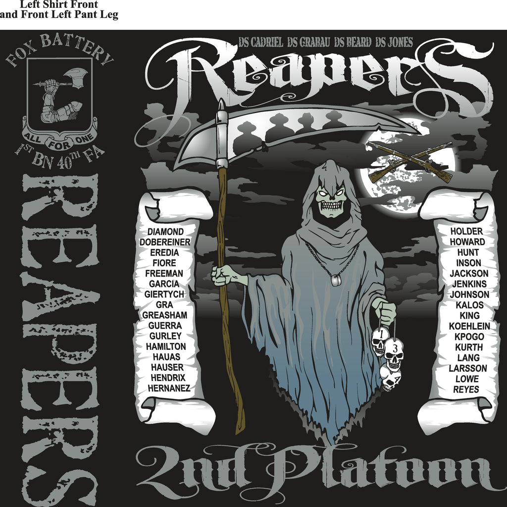 Platoon Shirts FOX 1st 40th REAPERS MAY 2015