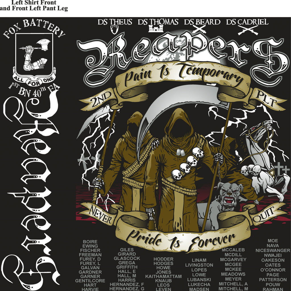 Platoon Shirts (digital) FOX 1st 40th REAPERS NOV 2015