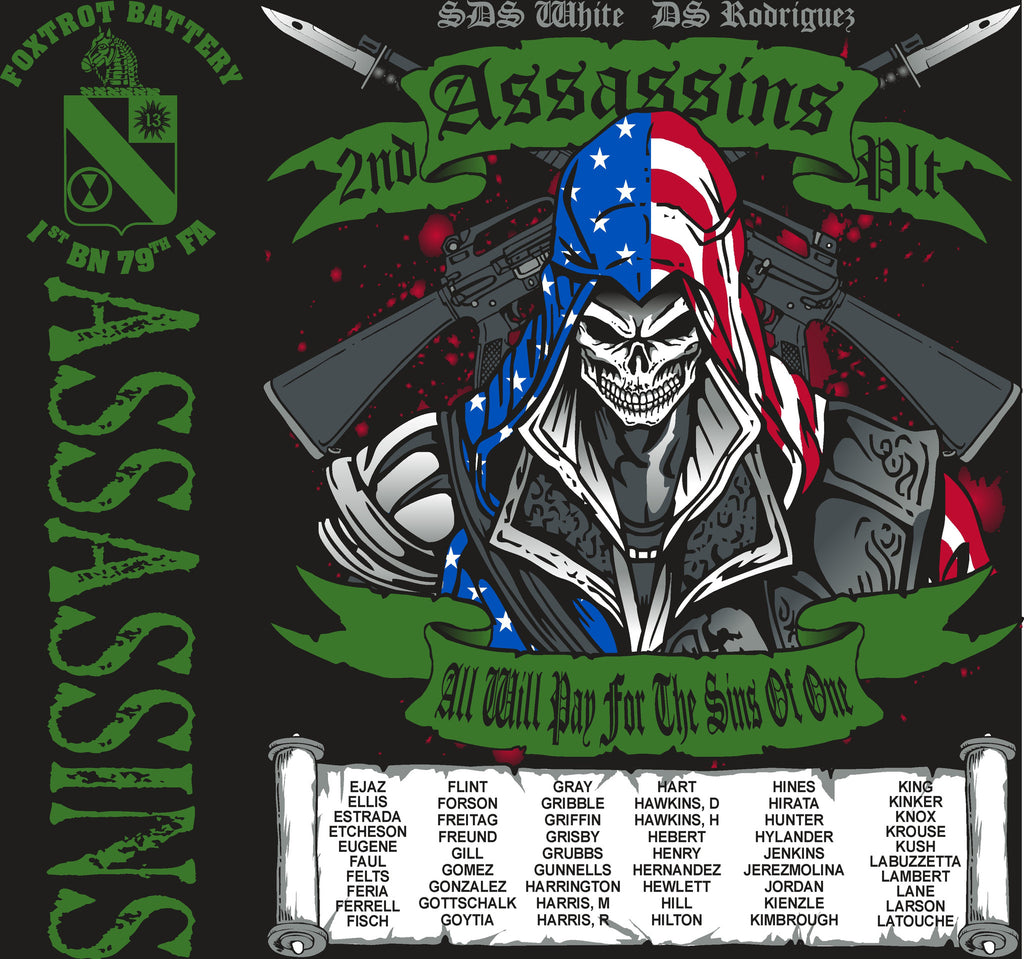 Platoon Shirts FOX 1st 79th ASSASSINS JUNE 2015