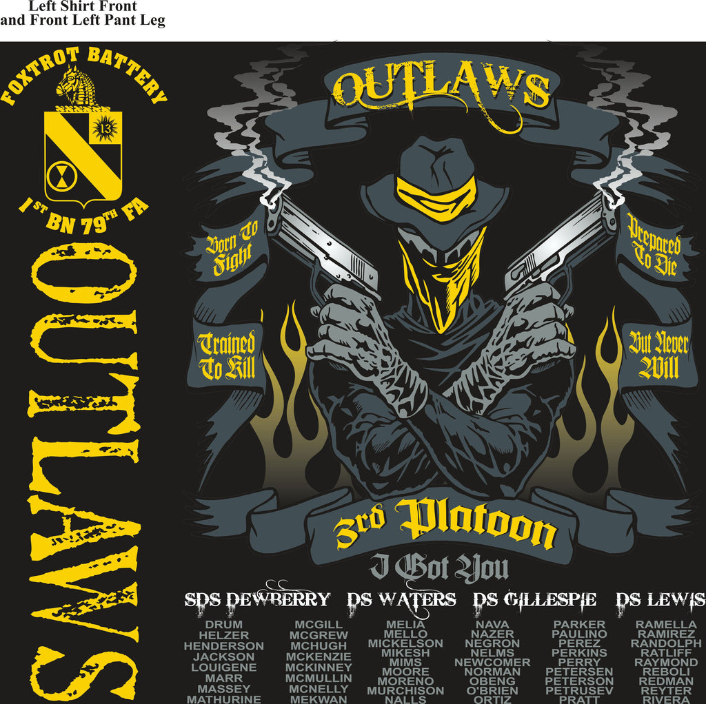 Platoon Shirts Fox 1st 79th OUTLAWS MAR 2015