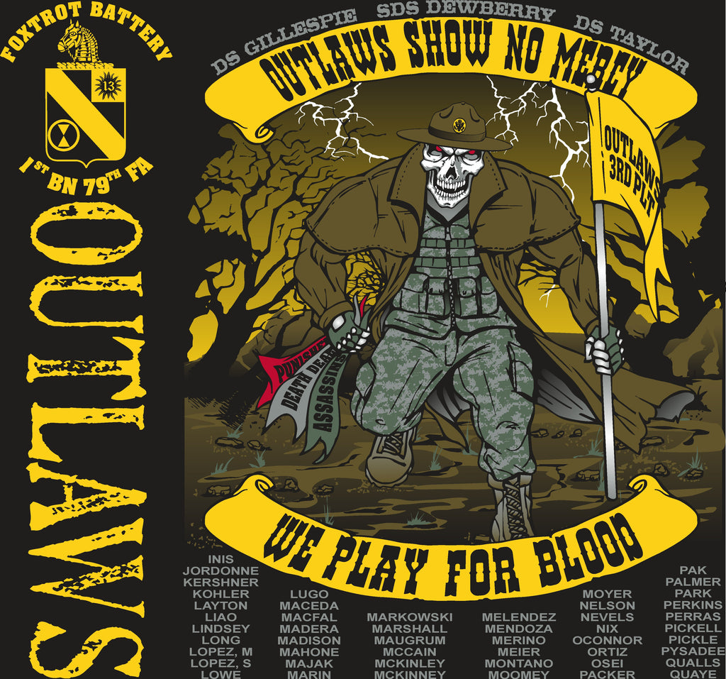 Platoon Shirts FOX 1st 79th OUTLAWS JUNE 2015