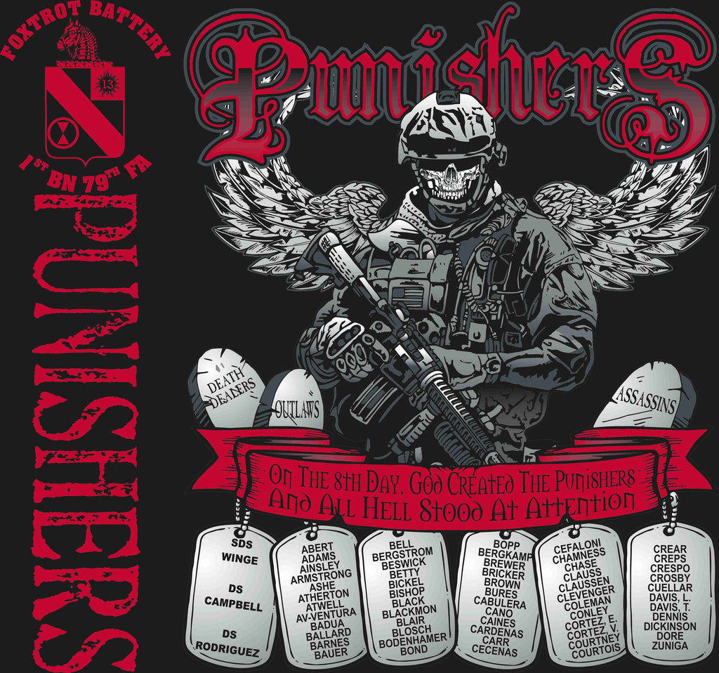Platoon Shirts FOX 1st 79th PUNISHERS SEPT 2015