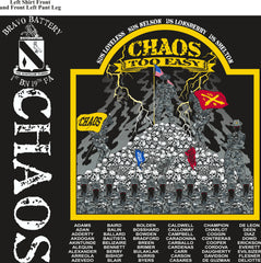 Platoon Shirts (2nd generation print) BRAVO 1ST 19TH CHAOS MAR 2018